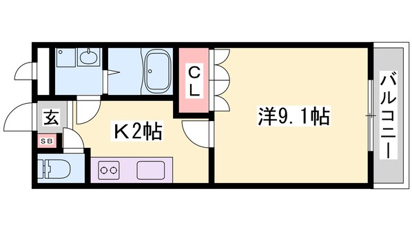 アビタシオン朝日の物件間取画像